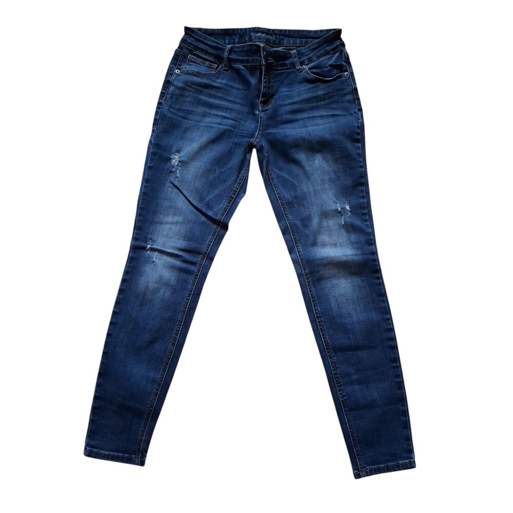 Maurice’s Dark Wash Blue Denim Jeans Women’s 8 Casual Midrise Stitching